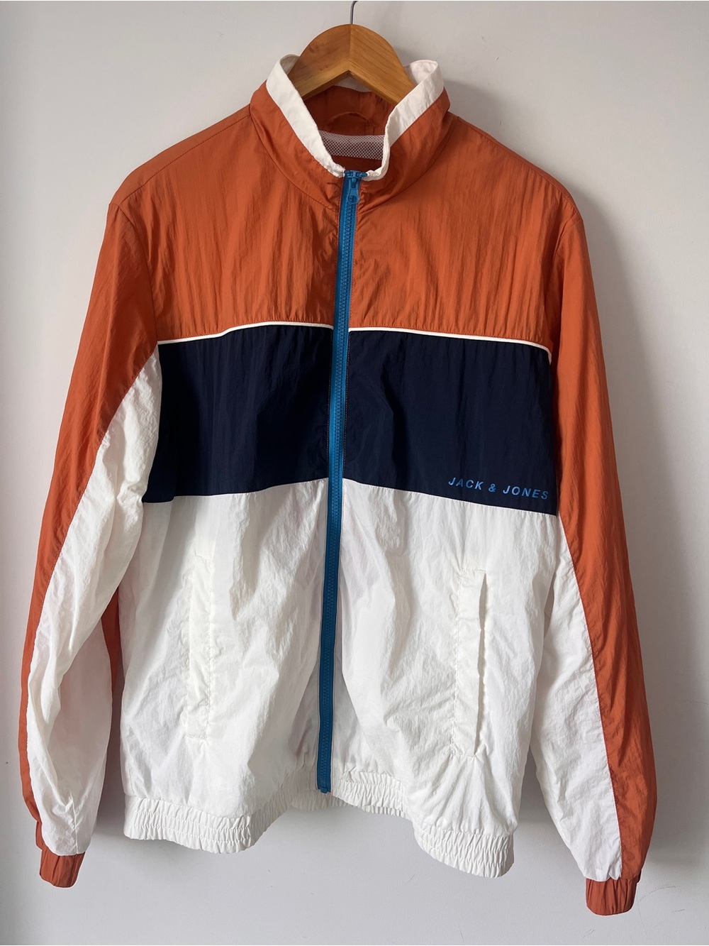 Jack & Jones Retro Colourblock Windbreaker Jacket | Size L | Gorpcore